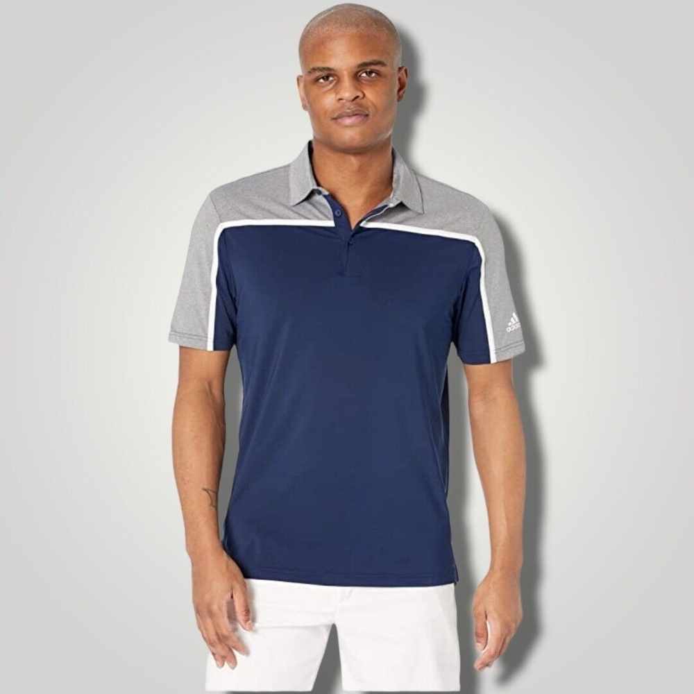 ADIDAS Mens 3 Stripe Chest DRI FIT GOLF Polo Sport Shirts Size 2XL